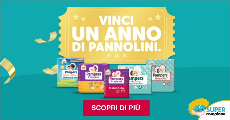 Vinci un anno di pannolini Pampers