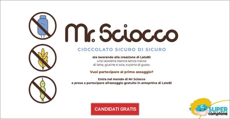 Prova gratis il cioccolato Mr. Sciocco Prova gratis il cioccolato Mr. Sciocco