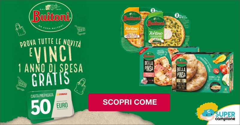 Vinci 1 anno di spesa GRATIS con Buitoni Vinci 1 anno di spesa GRATIS con Buitoni