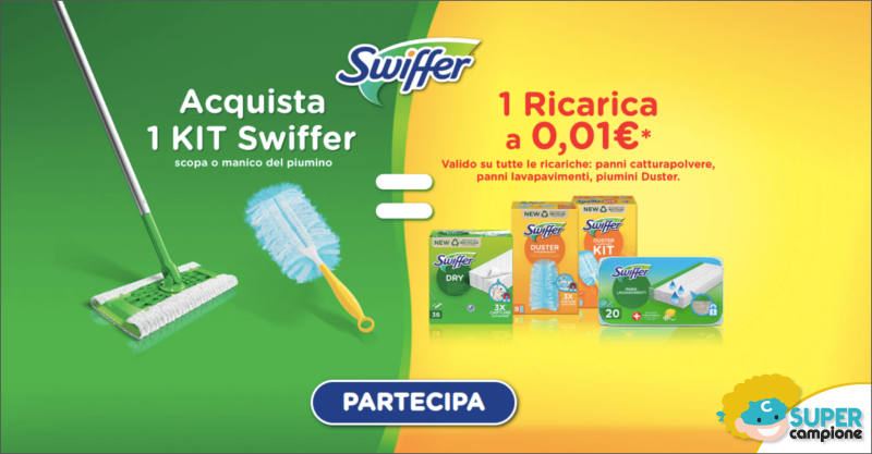 Swiffer: kit a 1 centesimo Swiffer: kit a 1 centesimo