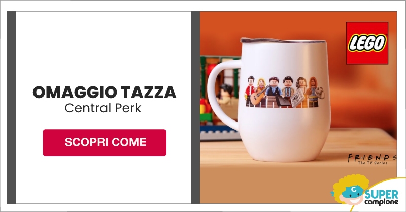 Omaggio tazza Central Perk Lego del set Friends