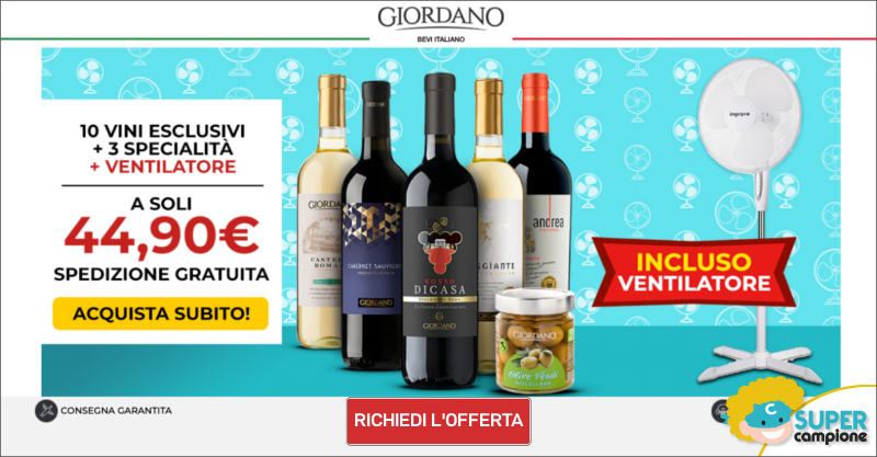 Giordano Vini: 10 vini, 3 specialità e incluso un ventilatore