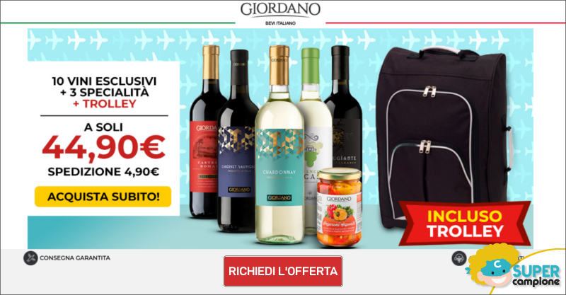 Giordano Vini: 10 vini, 3 specialità e trolley incluso