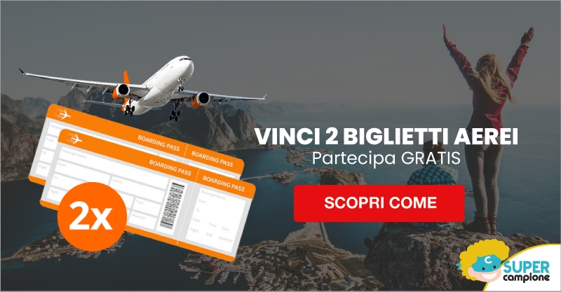 Vinci gratis 2 biglietti aerei