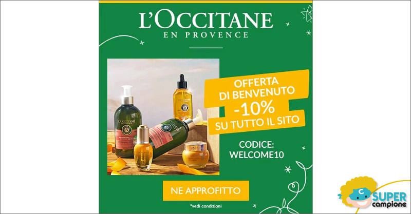 L'Occitane: offerta di benvenuto -10%