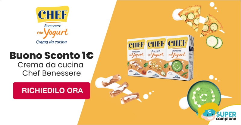 Buono sconto 1€ crema da cucina Chef Benessere