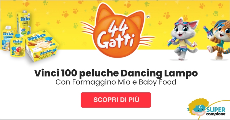 Vinci 100 peluche Dancing Lampo con Formaggino Mio