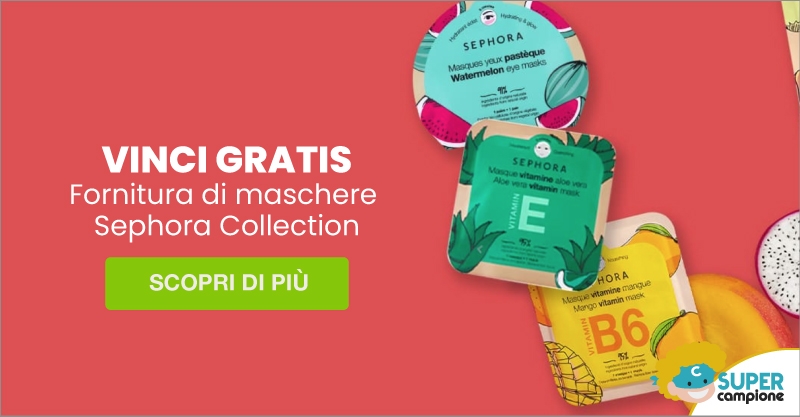 Vinci gratis fornitura di maschere Sephora Collection Vinci gratis fornitura di maschere Sephora Collection