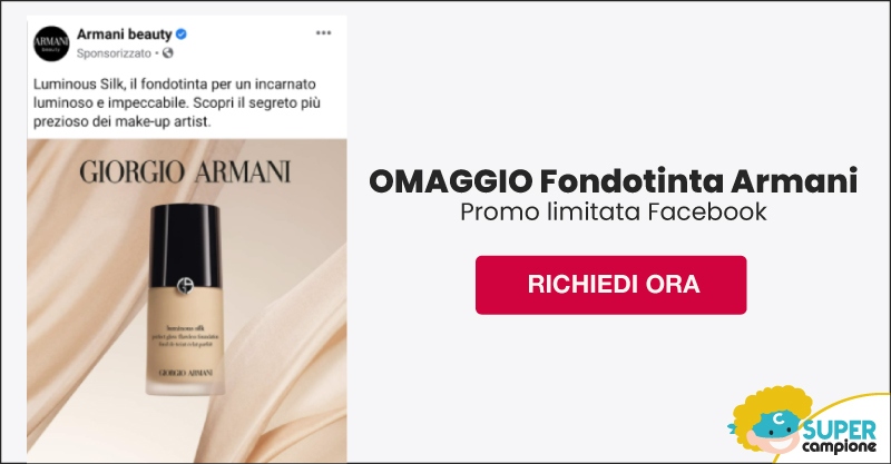 Omaggio gratis fondotinta Armani Omaggio gratis fondotinta Armani