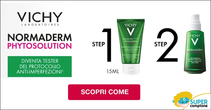 Diventa tester Vichy NORMADERM PHYTOSOLUTION Diventa tester Vichy NORMADERM PHYTOSOLUTION