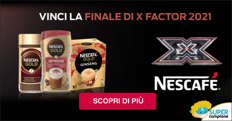 Vinci X Factor 2021 con Nescafè