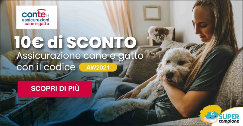 ConTe: sconto 10€ su assicurazione cane e gatto
