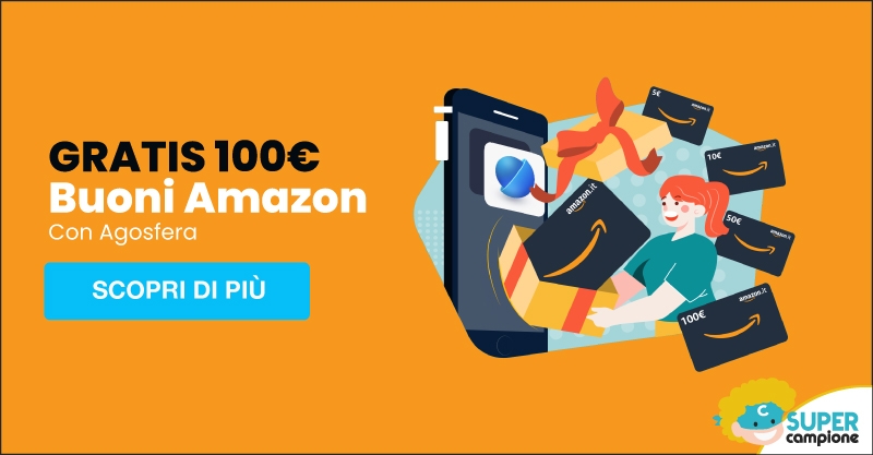 Vinci ogni giorno 100€ di buoni Amazon con Agosfera