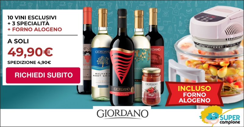 Giordano Vini: Giordano Vini: 10 vini, 3 specialità + incluso forno alogeno  - SuperCampione 2022