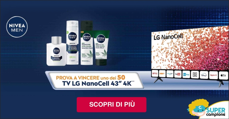 Vinci 50 TV LG Nanocell con Nivea Men Vinci 50 TV LG Nanocell con Nivea Men