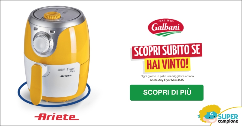 Vinci Friggitrice ad aria Ariete con Galbani Vinci Friggitrice ad aria Ariete con Galbani