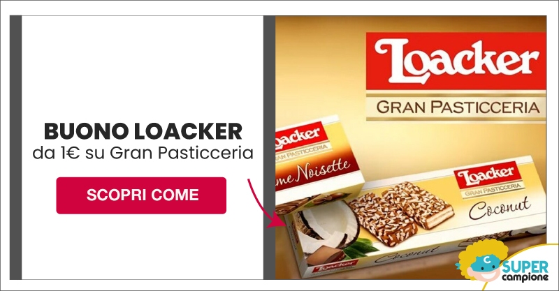 Buono sconto Loacker Gran Pasticceria Biscotti da 1,00 euro