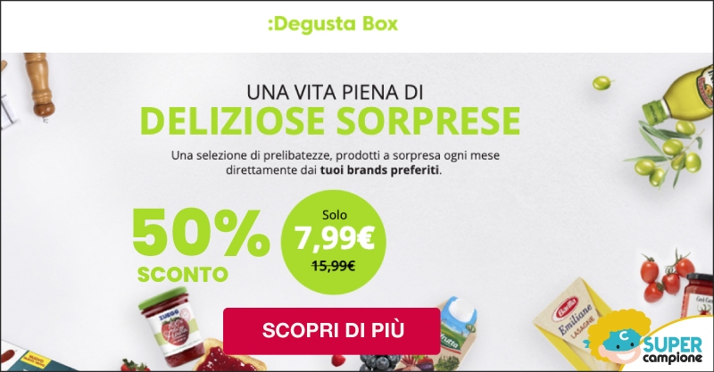 Degustabox: kit 15 prodotti alimentari a 7,99€