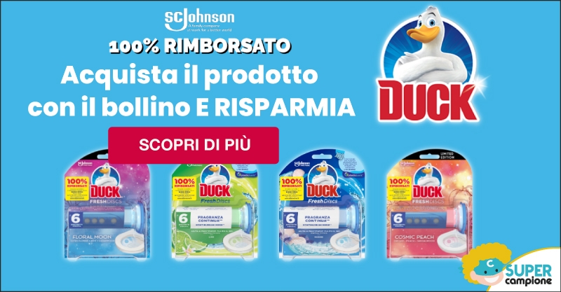 DUCK Provami Gratis: ricevi rimborso DUCK Provami Gratis: ricevi rimborso