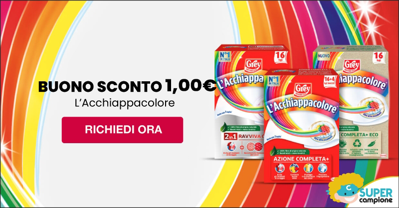 Buono sconto 1,00€ L’Acchiappacolore Buono sconto 1,00€ L’Acchiappacolore