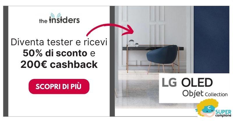 Diventa tester TV LG OLED e ricevi 200€ cashback