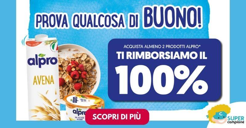 Alpro: ricevi un rimborso del 100% su due prodotti