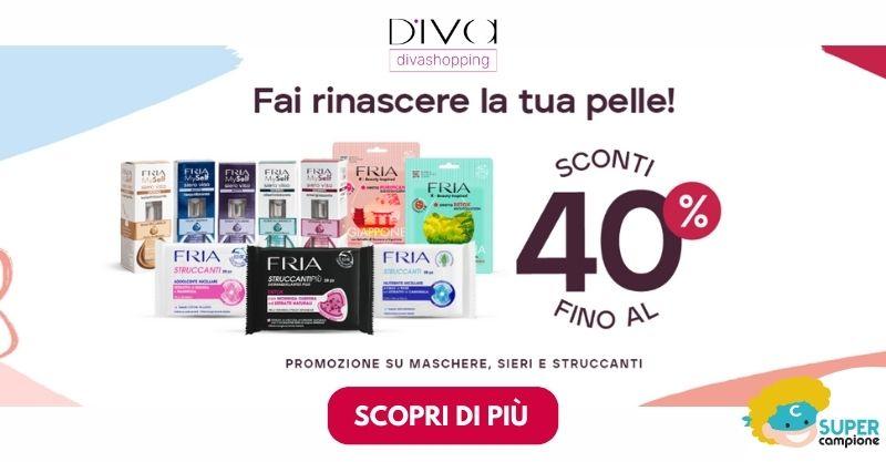 Diva: approfitta del 40% di sconto su maschere, sieri e struccanti