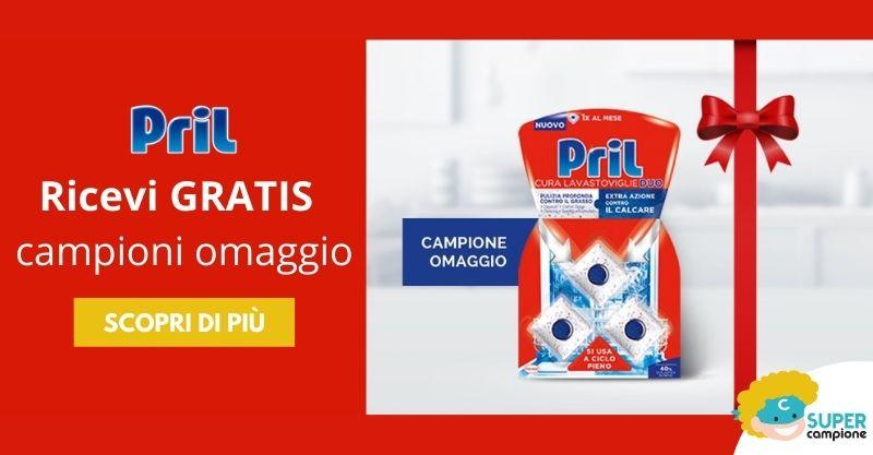 Ricevi gratis campioni omaggio Pril Cura Lavastoviglie Duo