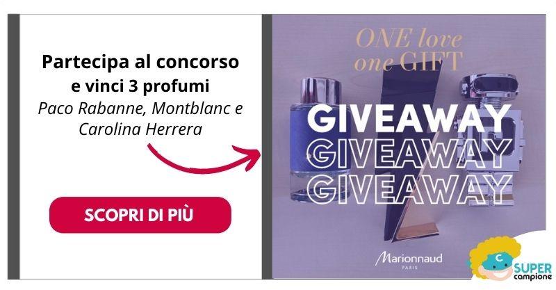 Marionnaud: vinci gratis 3 profumi (Paco Rabanne, Montblanc, Carolina Herrera)