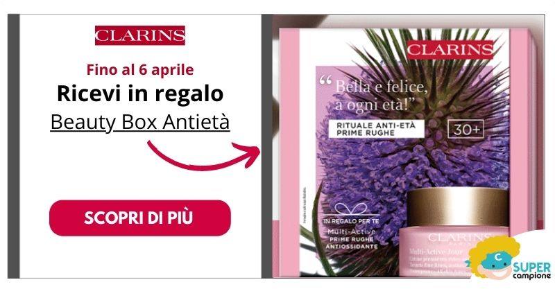 Clarins: ricevi gratis una beauty box anti-età a scelta