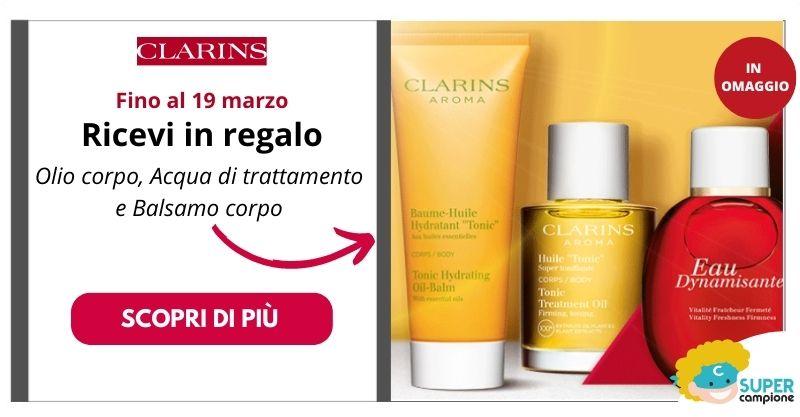 Clarins: ricevi gratis prodotti per il corpo