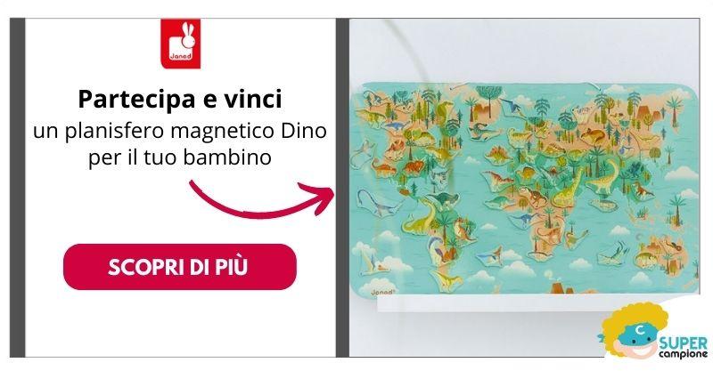 Vinci un planisfero magnetico dino per il tuo bambino Vinci un planisfero magnetico dino per il tuo bambino
