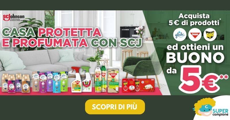 Cashback: Ricevi 5€ di rimborso su grandi marchi Glade, Raid e Baygon Cashback: Ricevi 5€ di rimborso su grandi marchi Glade, Raid e Baygon