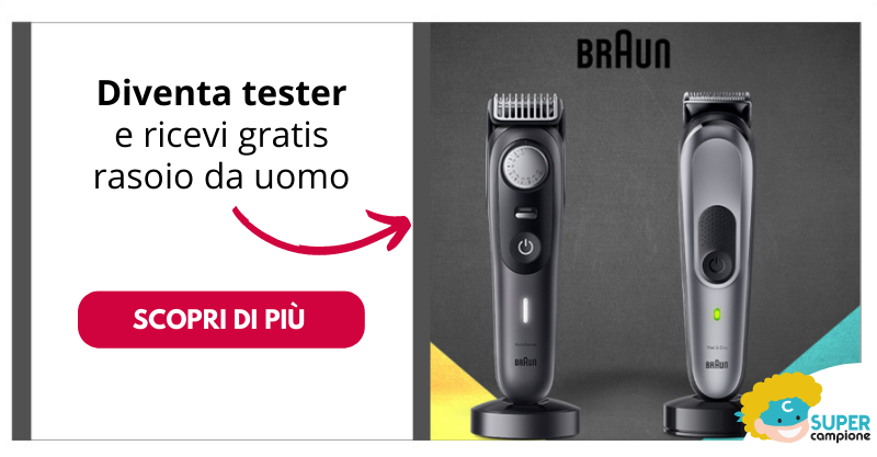 Ricevi gratis rasoi Braun uomo Ricevi gratis rasoi Braun uomo