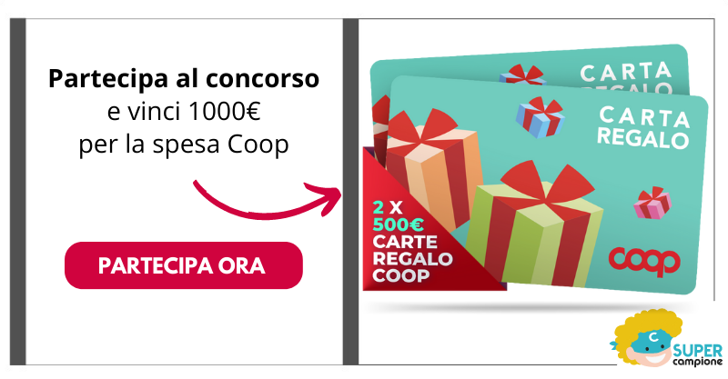 Coop: vinci 1000€ per la tua spesa