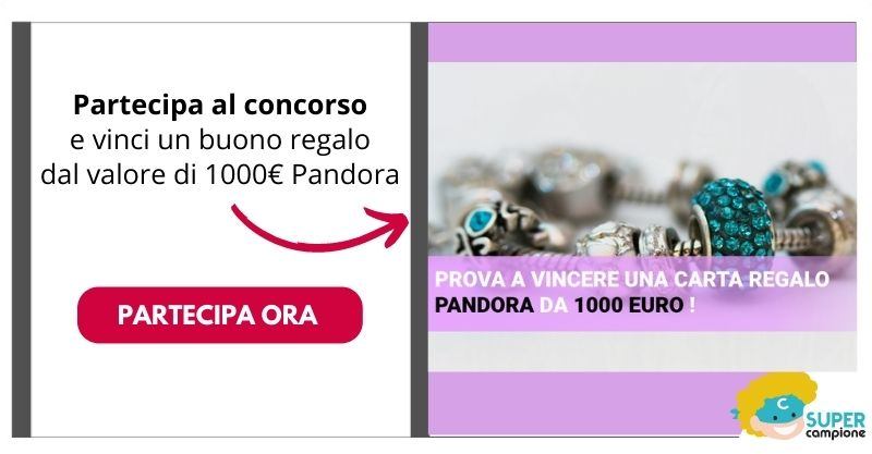 Vinci un buono regalo Pandora da 1000€