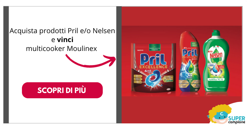 Pril e Nelsen: vinci ogni giorno multicooker Moulinex Pril e Nelsen: vinci ogni giorno multicooker Moulinex
