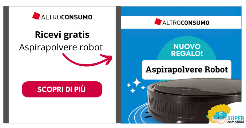 Altroconsumo: ricevi gratis un aspirapolvere robot