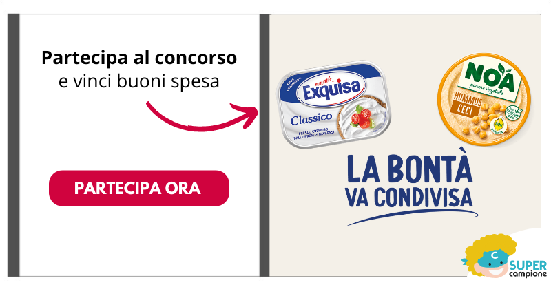 Concorso Exquisa e Noa: vinci ogni giorno 3 buoni spesa Concorso Exquisa e Noa: vinci ogni giorno 3 buoni spesa