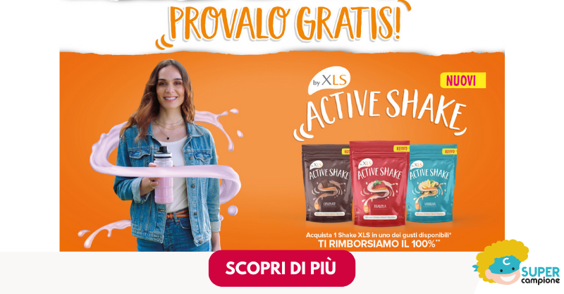 Acquista Active Shake di XLS e ricevi il 100% di rimborso Acquista Active Shake di XLS e ricevi il 100% di rimborso