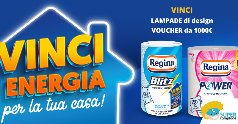 Regina: vinci lampade di design e buono bollette da 1.000€ Regina: vinci lampade di design e buono bollette da 1.000€
