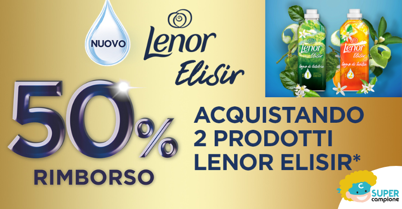 Cashback Lenor Elisir: ricevi un rimborso del 50%