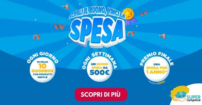 Concorso Nestlè: vinci box di prodotti e buoni spesa da 500€ a 5.200€