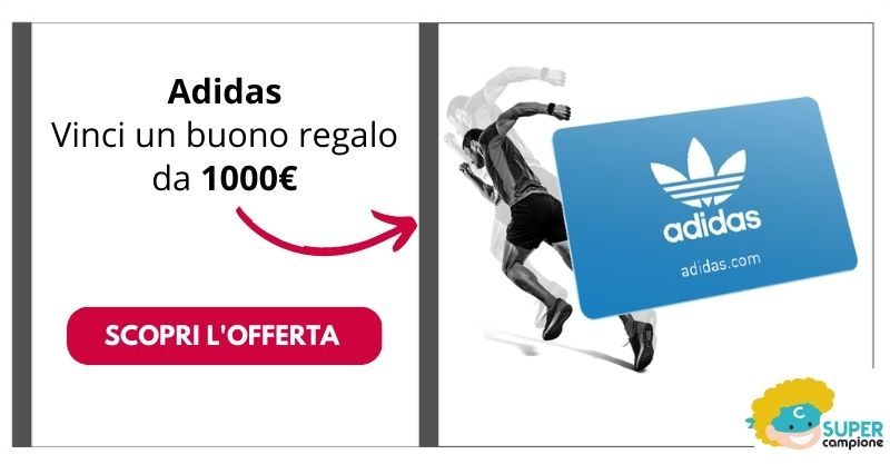Vinci un buono regalo da 1000€ per prodotti Adidas