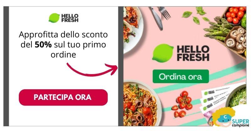 HelloFresh: ricevi una box ricette al 50% e spedizione gratuita