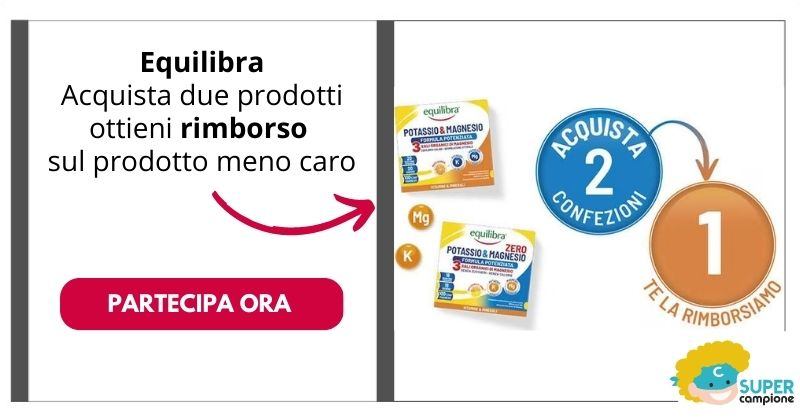 Cashback Equilibra: ricevi un rimborso sul prodotto meno caro Cashback Equilibra: ricevi un rimborso sul prodotto meno caro