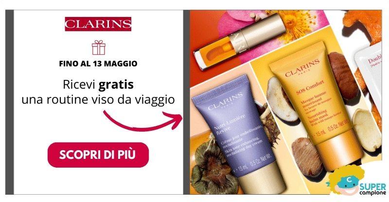 Clarins ti regala kit per il viso da viaggio