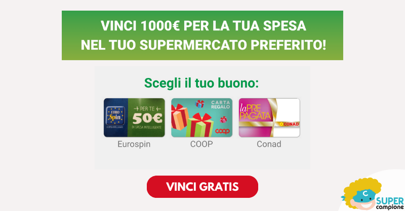 Vinci 1000€ per la tua spesa