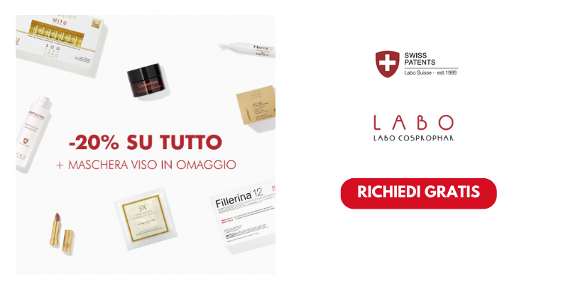 Labo: Iscriviti e ricevi in omaggio una maschera viso + sconto del 20%