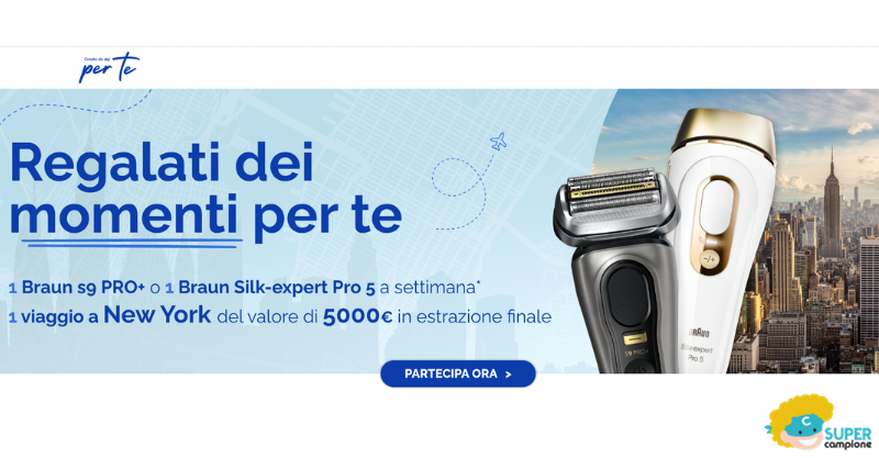 Vinci un viaggio a New York e un premio Braun lui o lei a settimana!